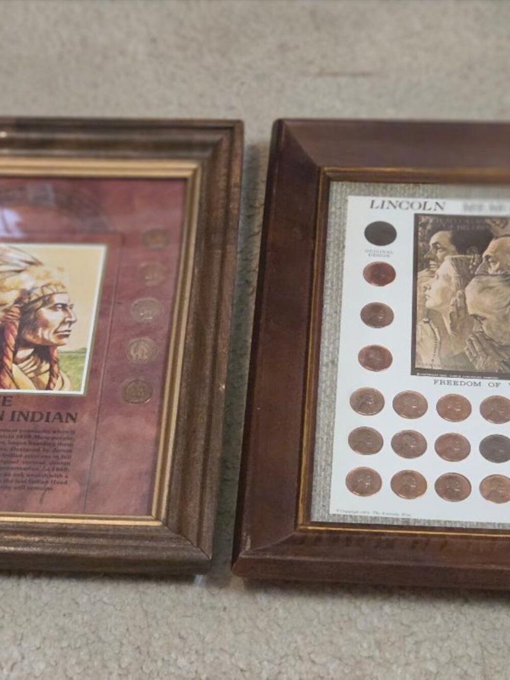 Coin Sets, Two, Framed